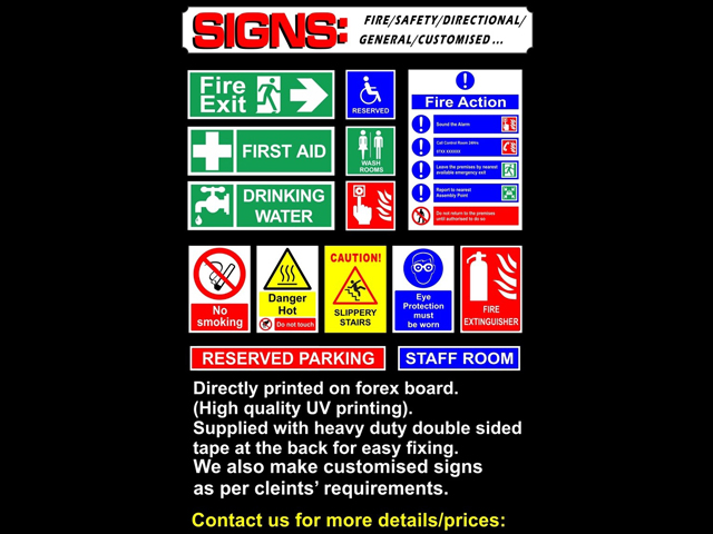 Safety Signages